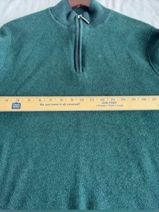 Tommy Bahama Flipview Half Zip Reversible Sweater cashmere cotton men medium‎ - Picture 3 of 3